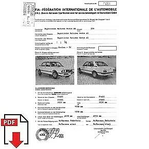 1976 BMW 528 FIA homologation form PDF download